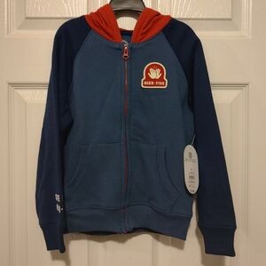 Kids High-Five Zip Hoodie - Blue & Navy